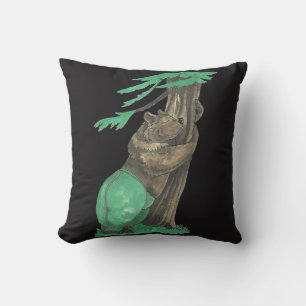 Coussin Cute Tree Hugger Ours Faune Conçu