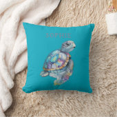Coussin Cute Turtle Green Baby Nursery (Couverture)