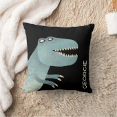 Coussin Cute Tyrannosaurus Rex Dinosaur Personnalisé (Couverture)