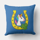 Coussin Cute Unicorn le jour de la Saint Patrick (Verso)