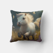 Coussin Cute Unicornes florale volant petit poney Throw Pi (Verso)