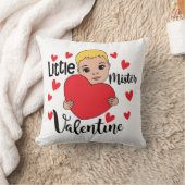 Coussin Cute Valentine Boy Holt Heart Gift Art pour enfant (Couverture)