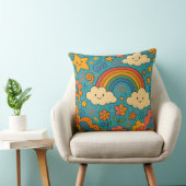 Coussin Cute Vintage Aesthetic Pattern Pillow 🌈✨🌸 (Chaise)