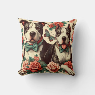 Coussin Cute Vintage American Pit Bull Terrier