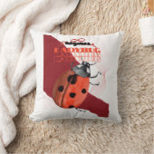 Coussin Cute Watercolor Ladybug Arabic Calligraphy Sticker (Couverture)