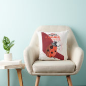 Coussin Cute Watercolor Ladybug Arabic Calligraphy Sticker (Chaise)