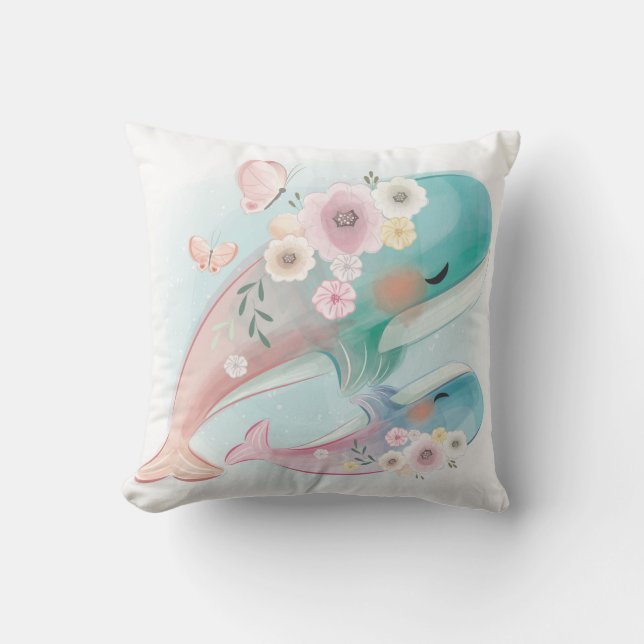 Coussin Cute Whales (Recto)