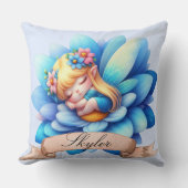 Coussin Cute Whimsical Floral Doux Rêves Dormir Fée (Recto)