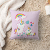 Coussin Cute White Unicorns Magical Mama & Baby (Couverture)