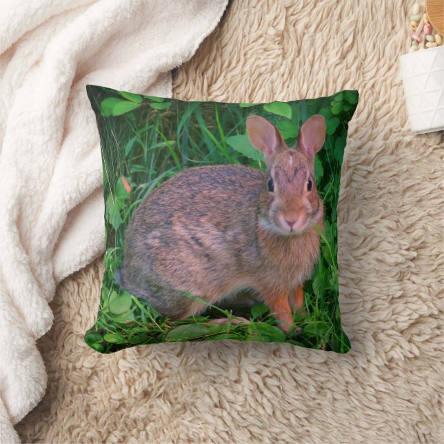 Coussin Cute Wild Brown Rabbit Faune  (Couverture)