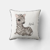 Coussin Cute Woodland Animal Zebra Nom Nursery (Verso)
