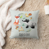 Coussin Cute Woodland Forest Animaux Nom Fox Kids (Couverture)