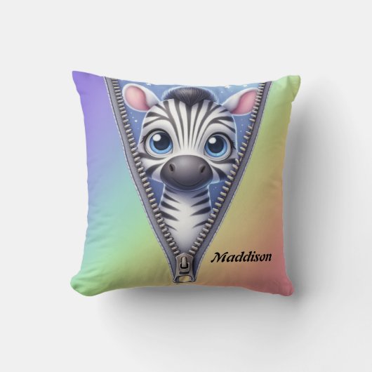 Coussin Cute Zebra Kids (Recto)