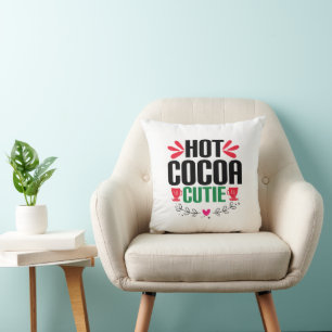 Coussin Cutie de cacao chaud - Noël charmant