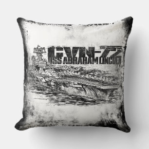 Coussin CVN-72 Abraham Lincoln Grade A Coton Throw Pillo
