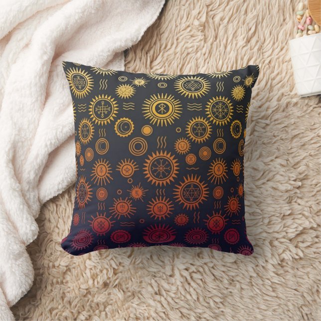 Coussin Cycle solaire ésotérique (Couverture)