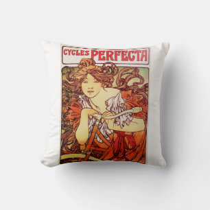 Coussin Cycles Perfecta d'Alphonse Mucha