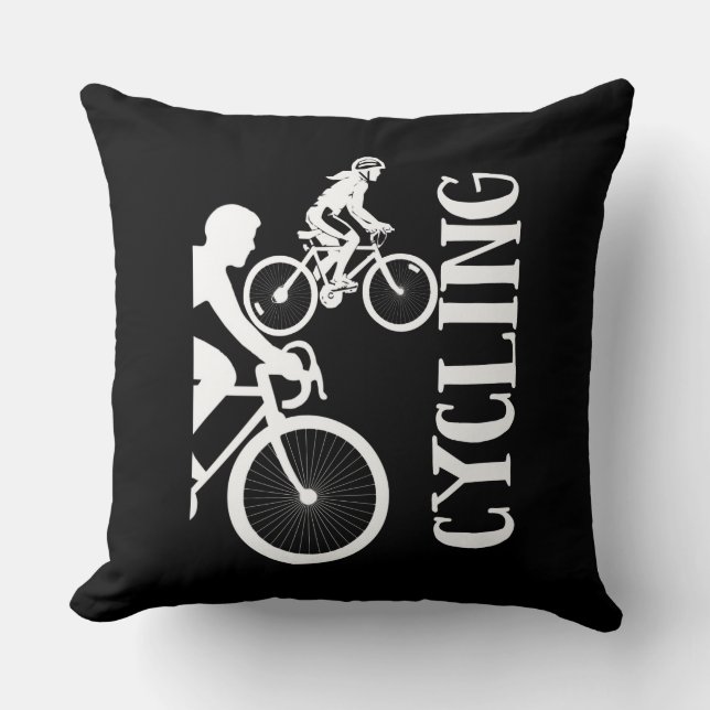 Coussin Cyclisme cycliste cyclistes (Recto)