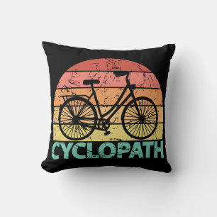 Coussin Cyclopath drôle Cyclisme