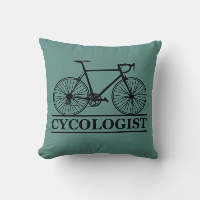 Coussin Cycologiste drôle dire vélo (Recto)