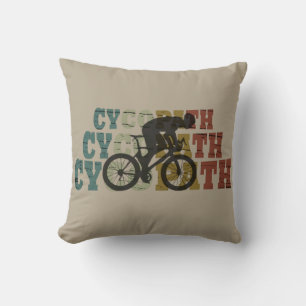 Coussin Cycopath drôle vélo