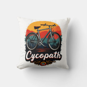 Coussin Cycopaure : Vélo énergétique et soleil couchant Gr