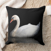 Coussin Cygne blanc sur noir (Couverture)