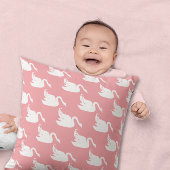 Coussin Cygne rose et blanc N'importe quelle couleur