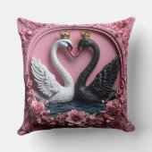 Coussin Cygnes de mariage cadeau pour maison moderne (Verso)