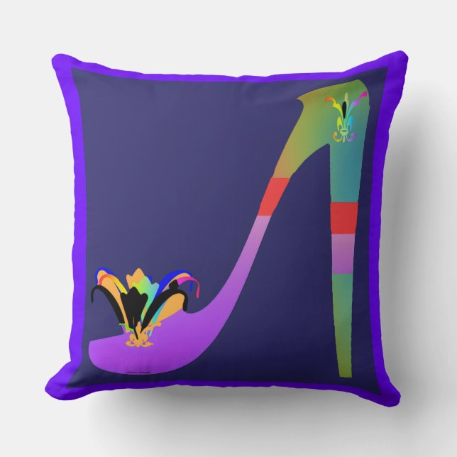 Coussin Cypripède de dame décoratif (Recto)