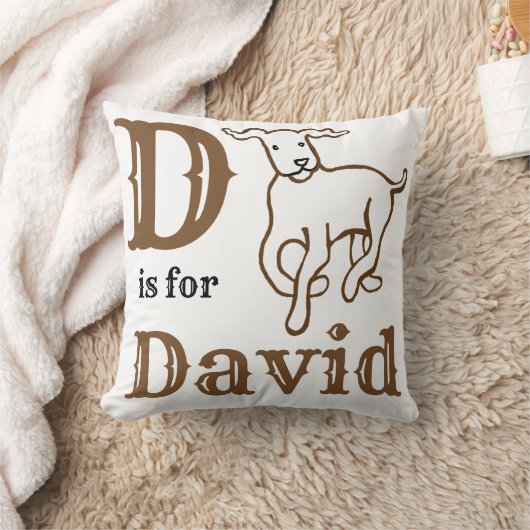 Coussin D est pour David baby boy (Couverture)