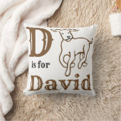Coussin D est pour David bébé garçon  (Couverture)