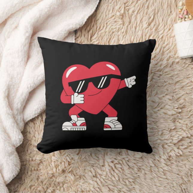 Coussin Dabbing Coeur drôle Cadeaux Valentines Jour (Couverture)