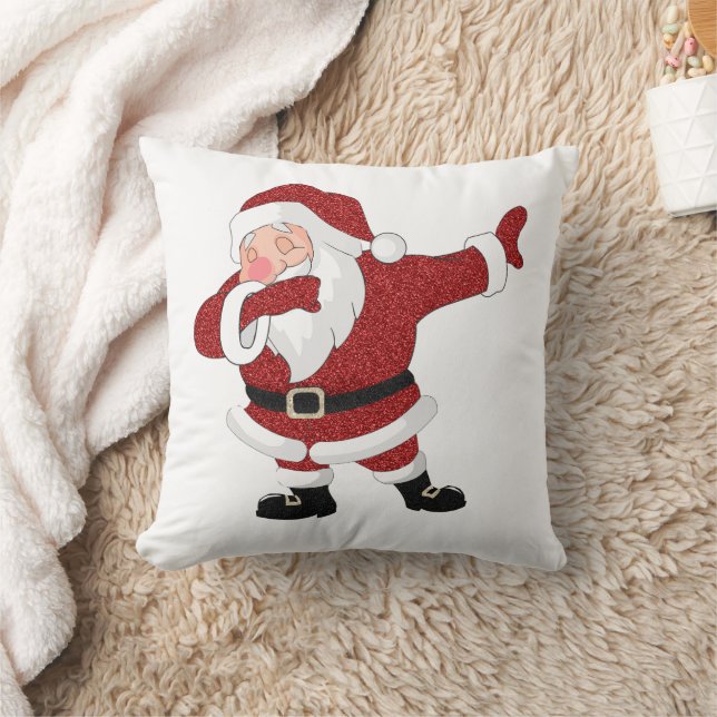 Coussin Dabbing Red Santa Claus | Fun Holiday XMAS Humour (Couverture)