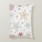 « Coussin d'accent à motif étoile pastel » (Devant(Vertical))