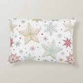 « Coussin d'accent à motif étoile pastel » (Dos)
