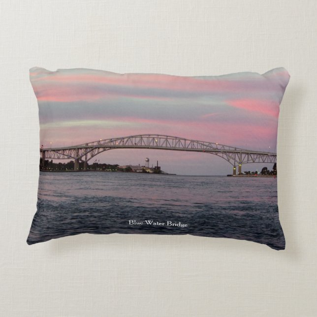 Coussin d'accent Blue Water Bridge (Dos)