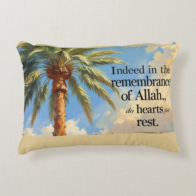 Coussin d'accent - Coussin d'arbre de palme islami (Devant)