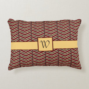 Coussin d'accent de Chevron d'empreinte de léopar