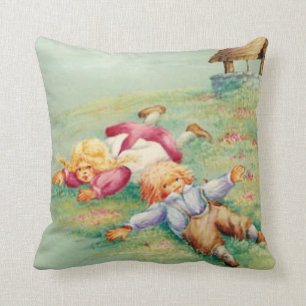 Coussin d'accent de comptine de Jack et de Jill