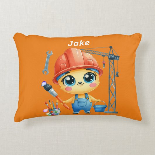 Coussin d'accent de construction pour garçons pers (Devant)