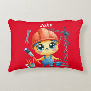 Coussin d'accent de construction pour garçons pers