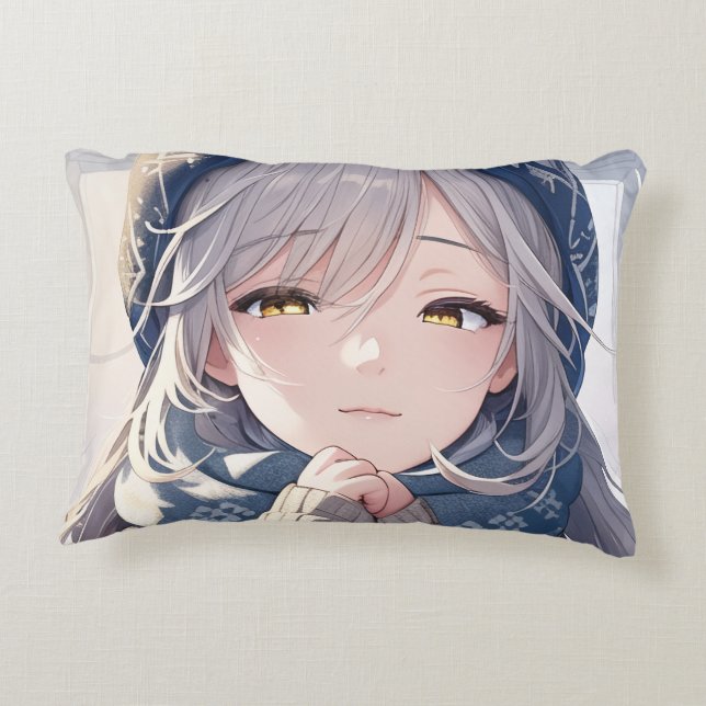 Coussin d'accent de l'ange d'hiver (Dos)