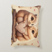 Coussin d'accent de mignonette petits ours (Dos(Vertical))