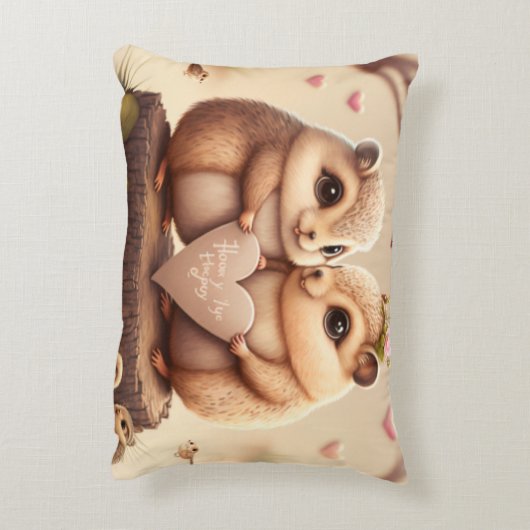 Coussin d'accent de mignonette petits ours (Dos(Vertical))