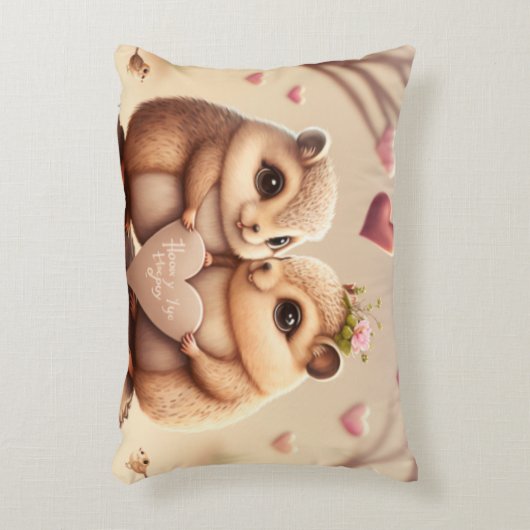 Coussin d'accent de mignonette petits ours (Devant(Vertical))