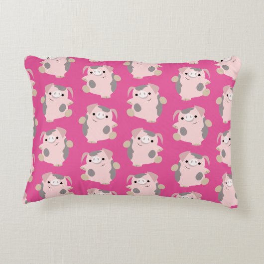 Coussin d'accent de motif de répétition de porc de (Dos)