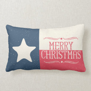 Coussin d'accent de Noël de drapeau du Texas de