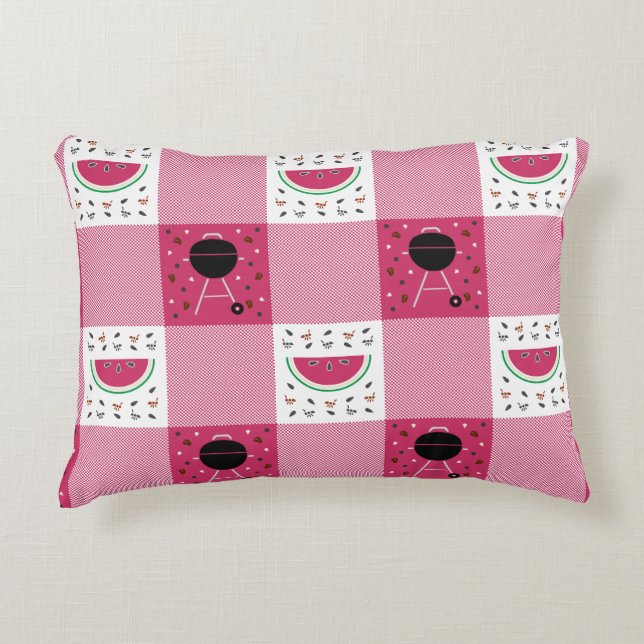 Coussin d'accent de pique-nique d'été (Devant)