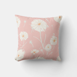 Coussin d'accent de pissenlit rose